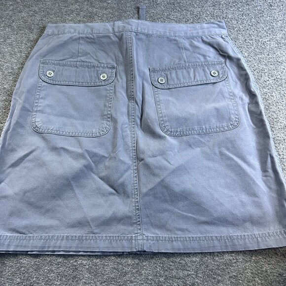 Vintage Faded Glory Blue Mini Skirt Size 10 100% Cotton Drawstring Pockets - Picture 12 of 12